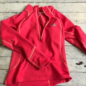 The north face pink zip up jacket
